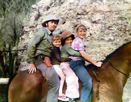 Calvin, Lisa, Bob, and Becky Scott, circa 1977